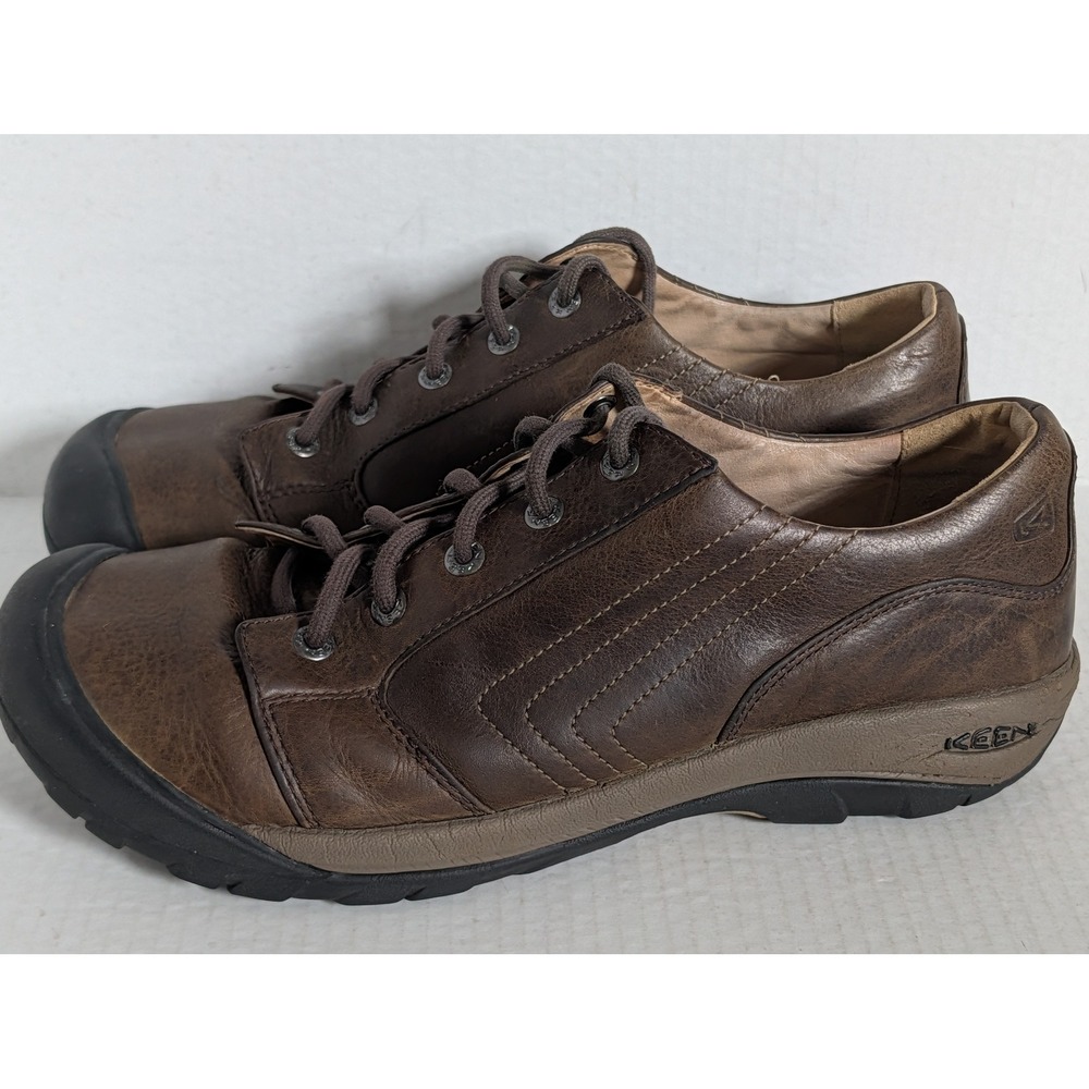 KEEN Alki Lace Men's Brown Leather Oxford Walking Shoes Size 13